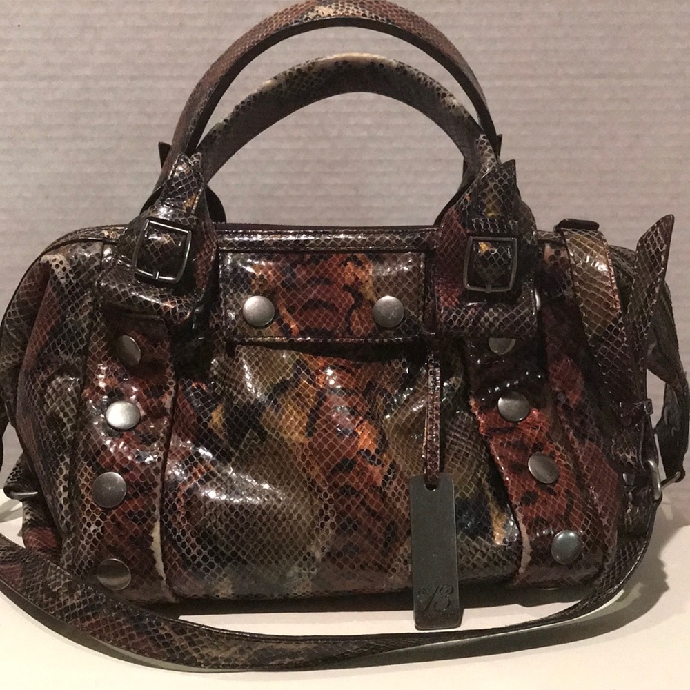 Botkier Faux Snakeskin Satchel